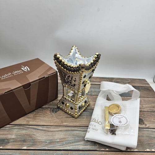 مبخرة حايلية صاج مقاس صغير مسمار زيتي مع الحلق