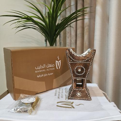 مبخرة حايلية صغير مسمار نحاس دائري فضي