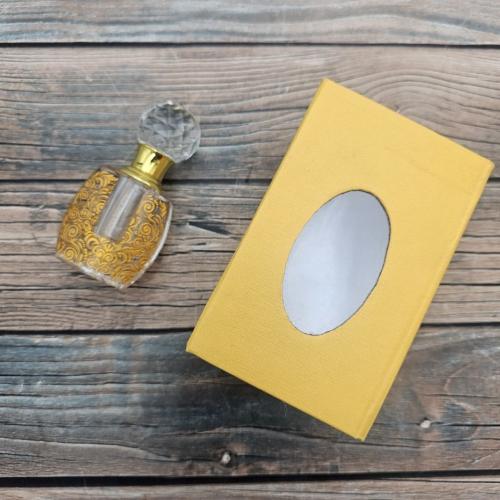 كريستالة فاخرة سعة ربع تولة ( بيضاوية بغطاء شفاف )