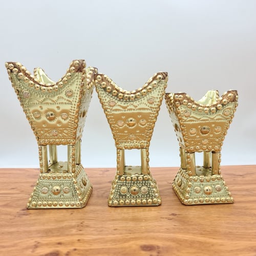 طقم مباخر أنيق (ثلاثي ذهبي)