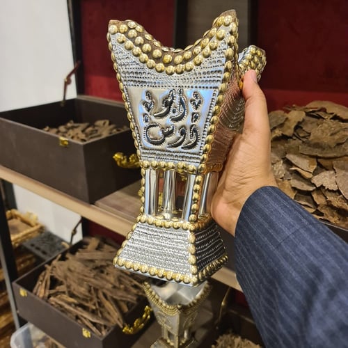 مبخرة حائلية نقش حب الرمان (حب الرمان) وسط