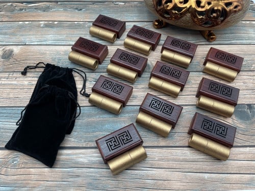 12 مبخرة ذكية صغيرة مع كيس مخملي 6 سم