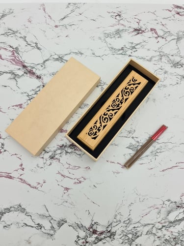 مبخرة ذكية صغيرة أم درج مع الأعواد لون بيج