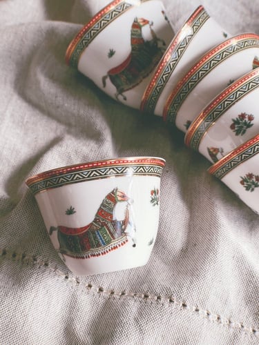 مجموعة فنجان قهوه خيول الهادية - 12 قطعة