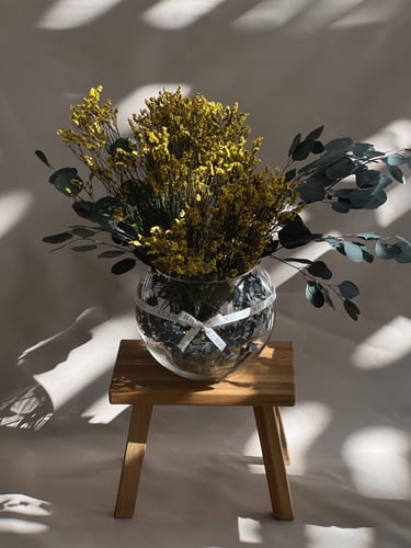 فازة بهجة دائمة زهور مجففة