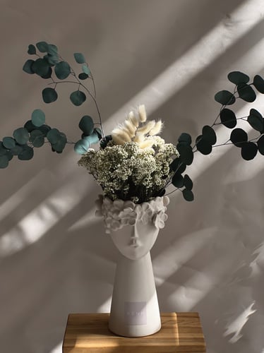 فازة Lady L زهور مجففة