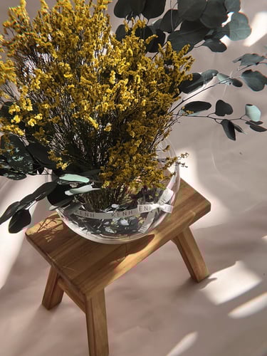 فازة بهجة دائمة زهور مجففة