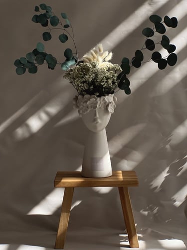 فازة Lady L زهور مجففة