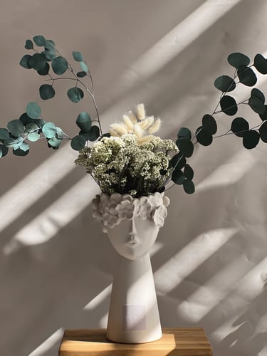 فازة Lady L زهور مجففة