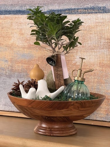 هدية شجرة بونساي | طيور بيضاء