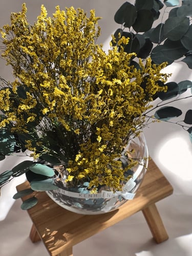 فازة بهجة دائمة زهور مجففة