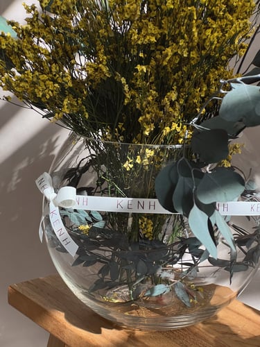 فازة بهجة دائمة زهور مجففة