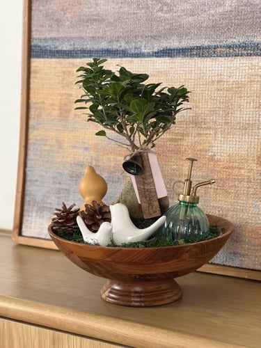 هدية شجرة بونساي | طيور بيضاء