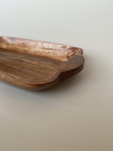 صحن تقديم خشبي - مستطيل كبير