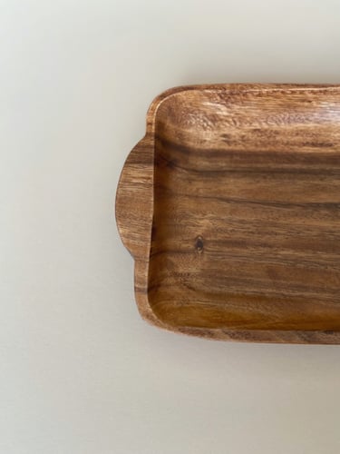 صحن تقديم خشبي - مستطيل كبير