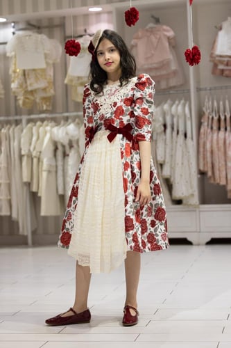 فستان فيكتوريا عودي Victoria dress maroon