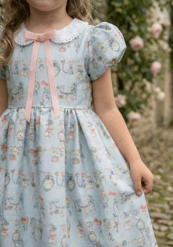Alice land dress فستان اليس لاند ازرق بيبي