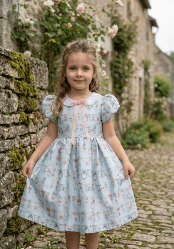 Alice land dress فستان اليس لاند ازرق بيبي