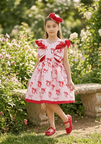 Banta bow Dress فستان بانتا بو