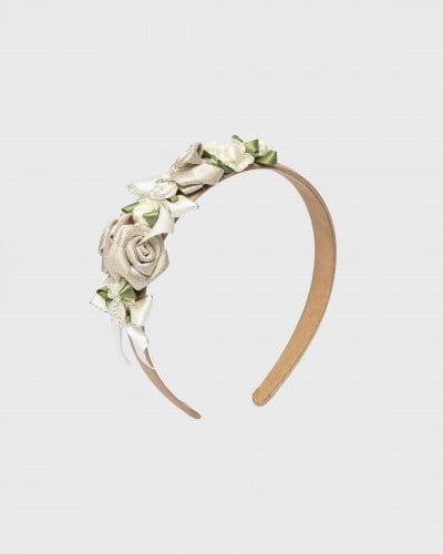 طوق بيج مزين بالورد والشرائط Classic