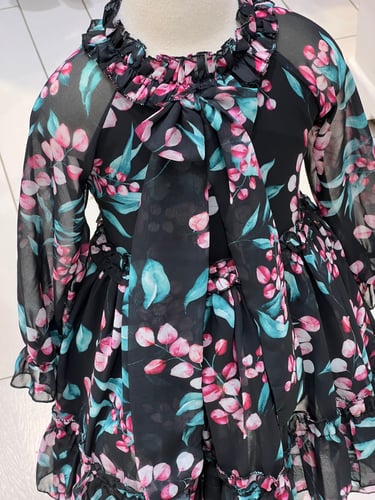 فستان شيفون اسود