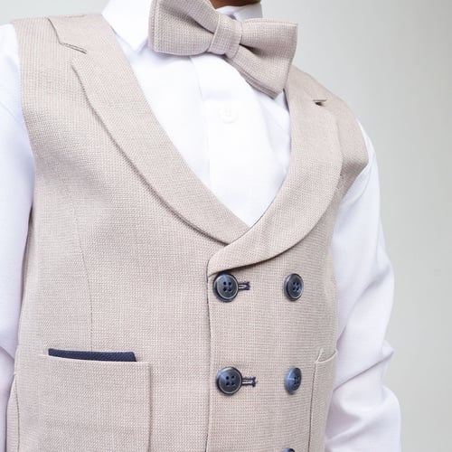 Oxford suit كحلي وبيج