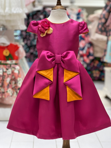 فستان فوشي و اورانج بيبي