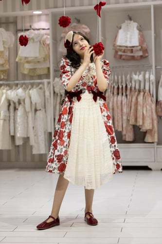 فستان فيكتوريا عودي Victoria dress maroon