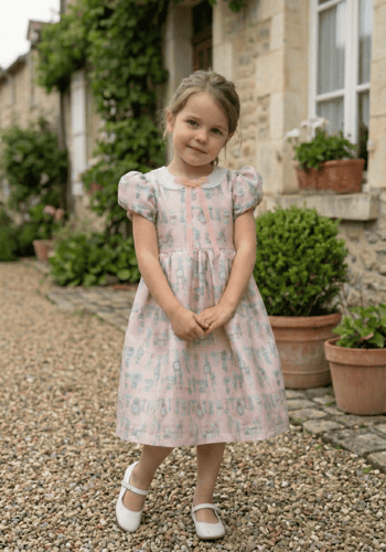 Alice land dress فستان اليس لاند وردي بيبي