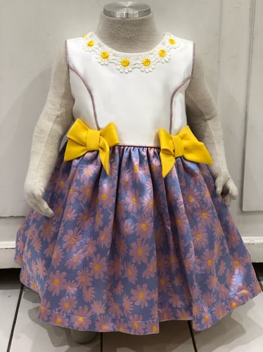 فستان blue sun flower بيبي