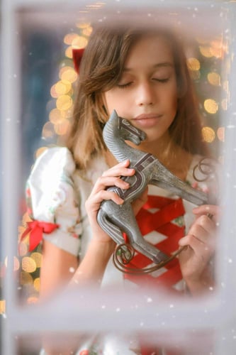 فستان فيكتوريا احمر Victoria dress red