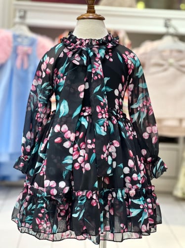 فستان شيفون اسود