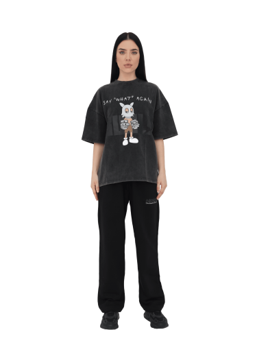 Say What Again Black Washed T-shirt