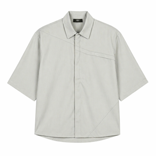Gray Shirt Short-Sleeve