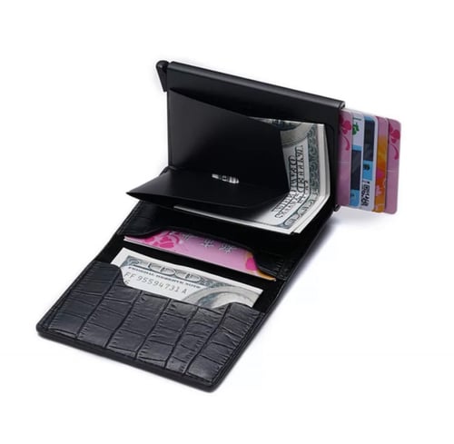 محفظة ذكية croc بزر لاخراج البطاقات