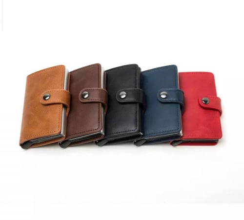 محفظة ذكية بزر لاخراج البطايق تستوعب 8 بطايق مزودة...