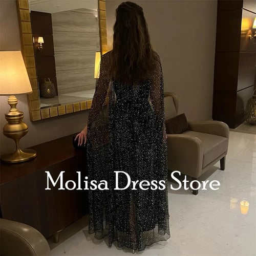 للمرأة أسود بدون حمالات فستان سهرة مطرز بالخرز, حو...