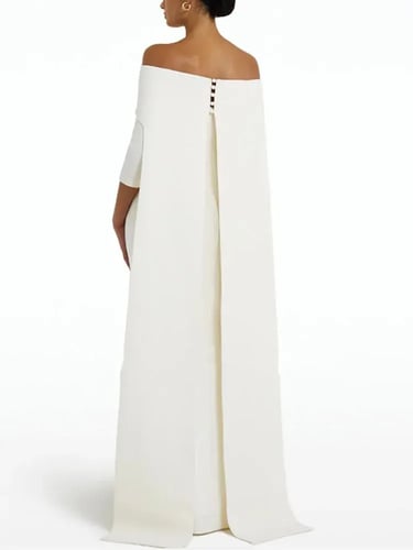 -فستان نسائي أنيق ، أكمام قصيرة ، رقبة مائلة ، خلي...