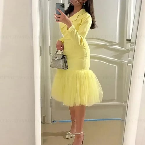 موليسا-حورية البحر رقبة V بطول الركبة فساتين العود...