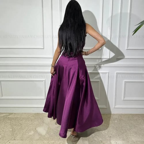 فستان حفلة موسيقية موليسا أرجواني مزين بالخرز برقب...