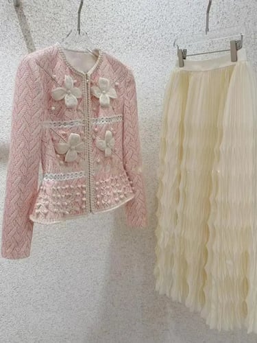 أنيقة 2 قطعة مجموعة ثلاثية الأبعاد زهرة المرقعة تو...