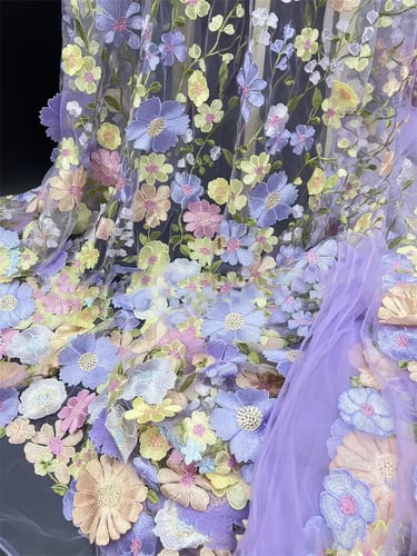 ثلاثية الأبعاد زهرة الدانتيل الكرة ثوب للمناسبات ا...