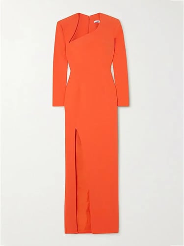 فستان نسائي أنيق ضيق ، ياقة غير منتظمة ، انقسام عا...