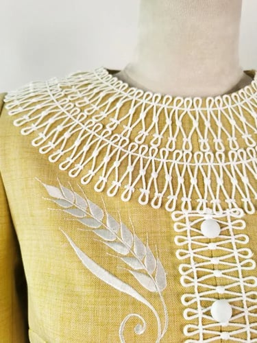 تيور انيق من قطعتين مجموعة التطريز زر تصميم س الرق...