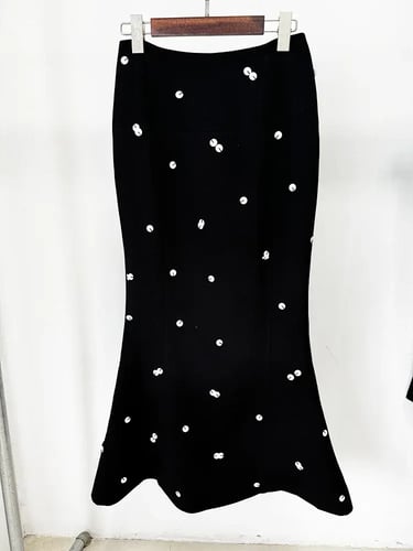 سترة نسائية مطرزة مطرزة بالخرز ، تنورة طويلة حورية...