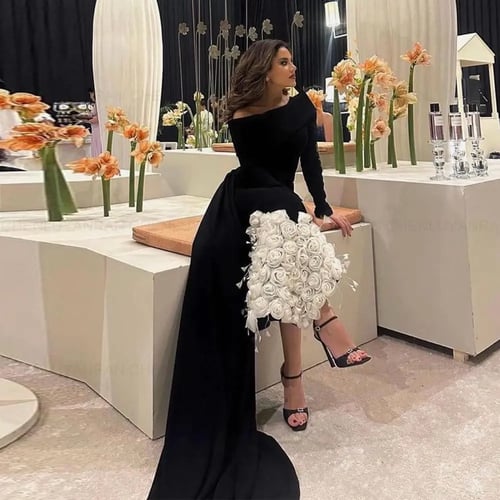 حورية البحر فستان كتف واحد للنساء ، فساتين حفلات م...