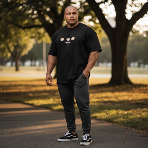 تيشيرت طبي اسود - جامبو