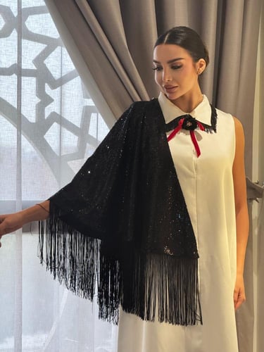 فستان ابيض تصميم هندي