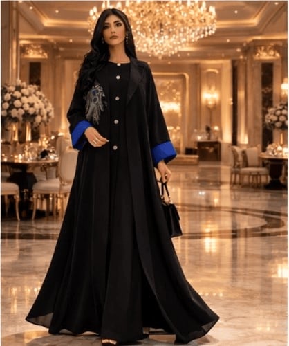 عباية ريشه ملكيه