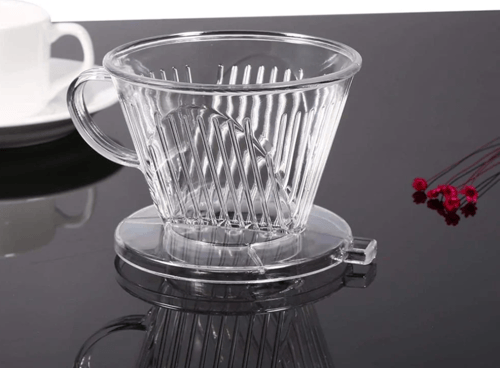 قمع V60 بلاستيك شبيه كاليتا بمقبض | مقاس 01 - 02